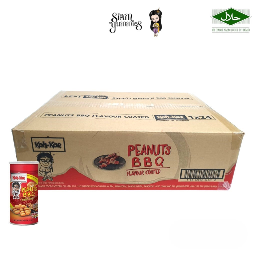 Koh-Kae Coated Peanuts BBQ Flavour 180g x 24 Cans (Carton) (Exp Date:13/08/2024)