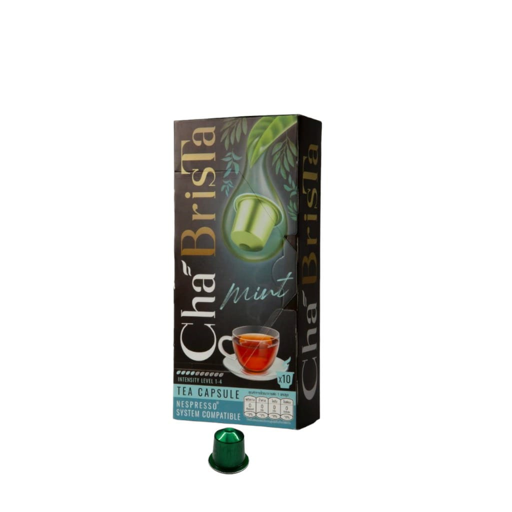 Cha BrisTa Tea Capsule (Nespresso System Compatible) Mint Flavor 10 Capsule (Exp:14/06/2025)
