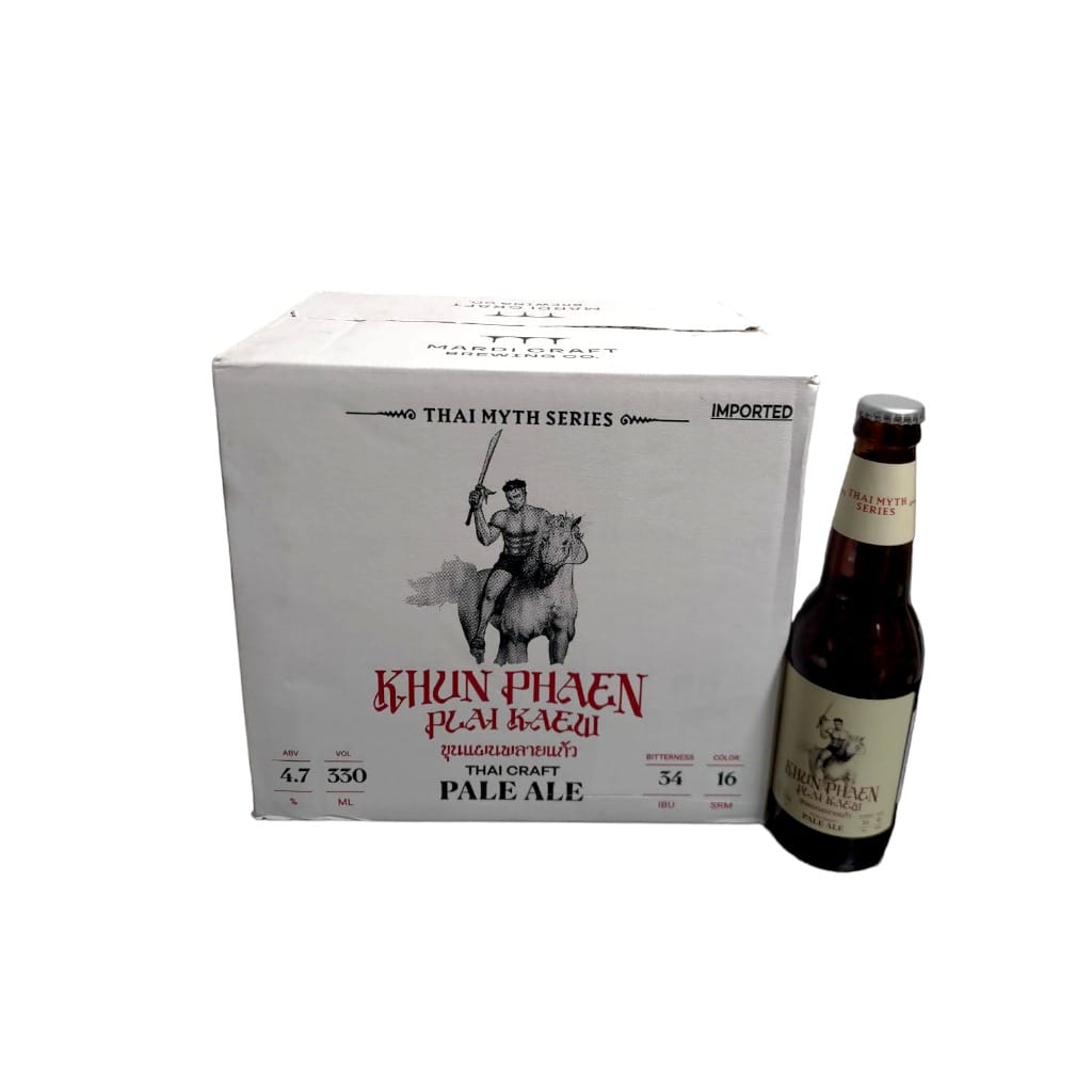 Khun Phaen Plai Kaew Thai Craft Pale Ale Beer Carton 12 Bottle x 330ml