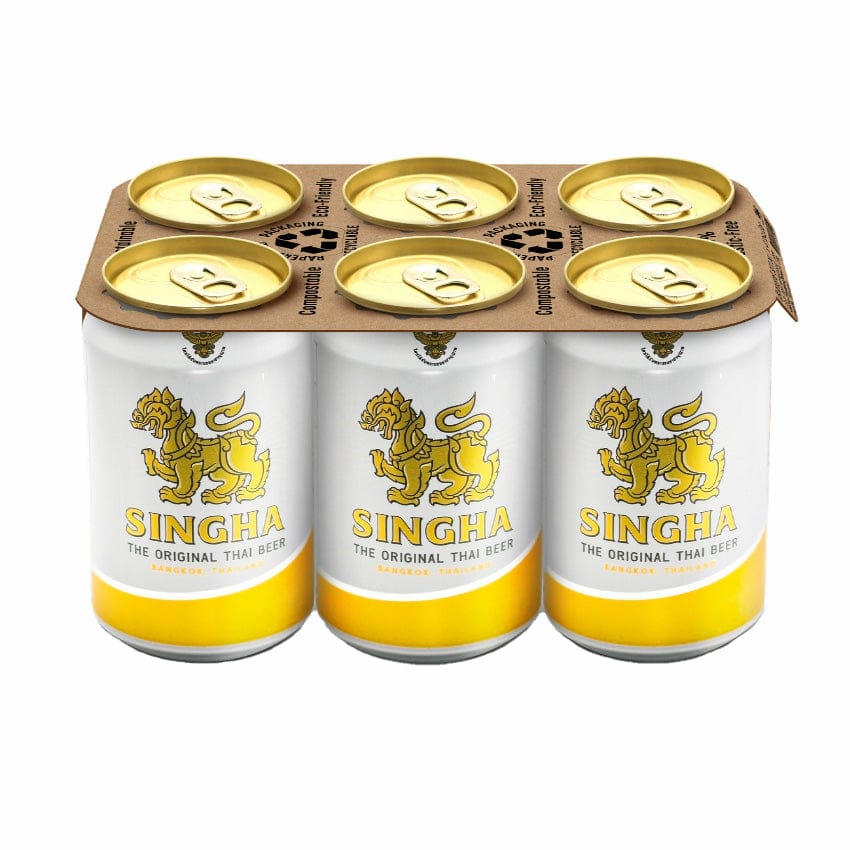 Singha Premium Lager Beer 6 Can x 320ml (Exp:30/11/2023)